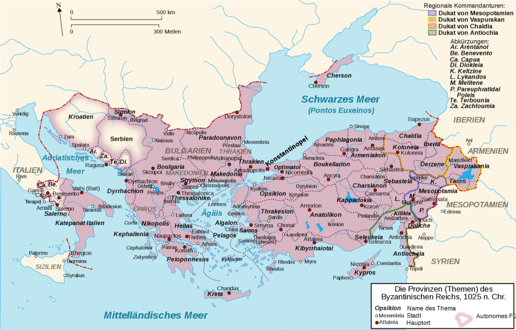 Die Provinzen (Themen) des Byzantinischen Reichs